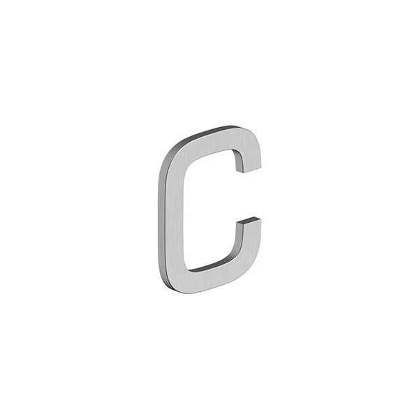 Deltana 4 LETTER C, E SERIES W/ RISERS, STAINLESS STEEL in Brushed Stainless RNE-CU32D - main
